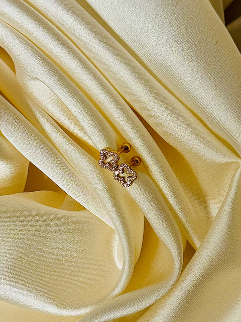 Mini Fortuna Charm Earrings- 925 Sterling Silver, 18K Gold Plated