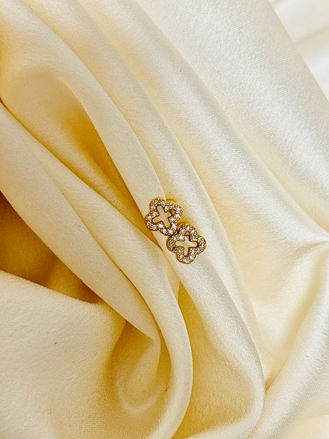 Mini Fortuna Charm Earrings- 925 Sterling Silver, 18K Gold Plated