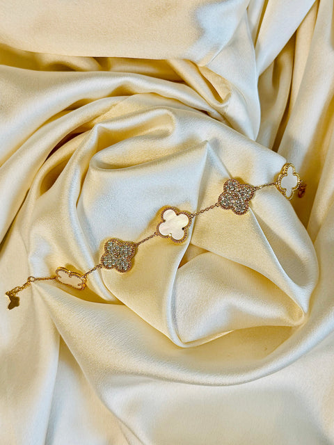 Fortuna Gold Bracelet Set - 925 Silver, 18K Gold Plated Bundle