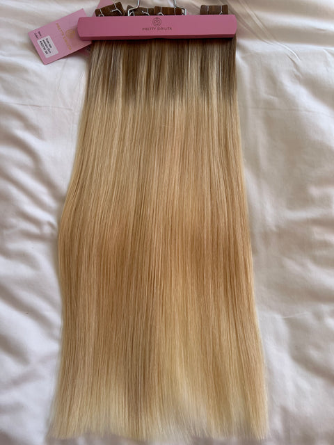 Tejp Extensions: 55cm 200g Färg: 18/22/T60 (ombre/shadow root)- SUPER DOUBLE DRAWN