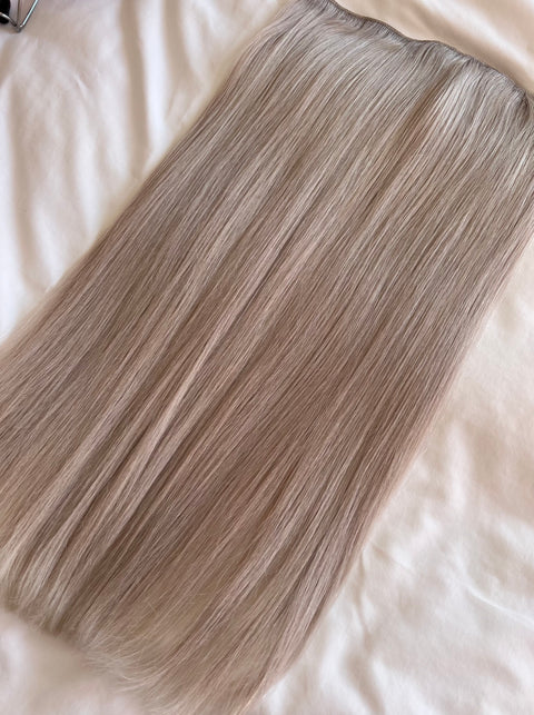 1 Clip in Extensions- 180gs ca 50cm -Color: Silver / SUPER DOUBLE DRAWN