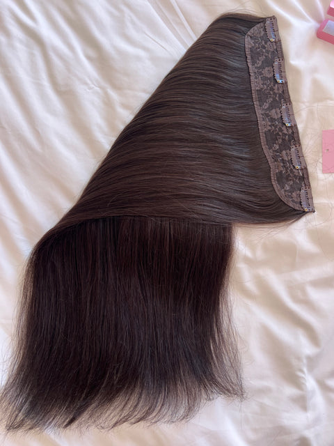 150g of 55cm 1 Clip in Extension Color: Dark Brown #1A