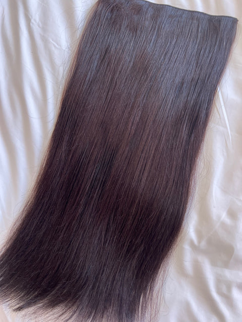 150g of 55cm 1 Clip in Extension Color: Dark Brown #1A