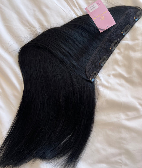 150g of 55cm 1 Clip in Extension, Color: Jet Black #1