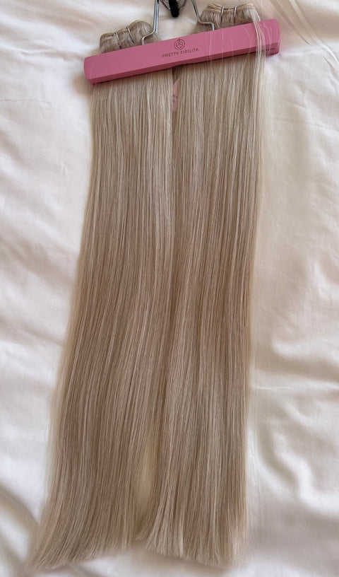 Weft Extensions, 55cm, 200g, Color: Silver / i lager