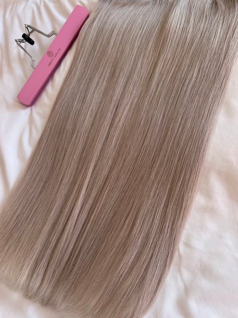 1 Clip in Extensions- 180gs ca 50cm -Color: Silver / SUPER DOUBLE DRAWN