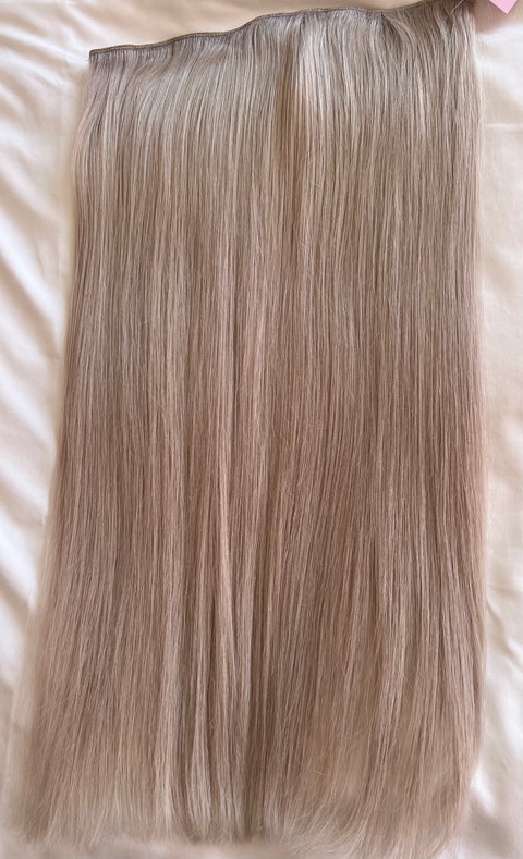 1 Clip in Extensions- 180gs ca 50cm -Color: Silver / SUPER DOUBLE DRAWN