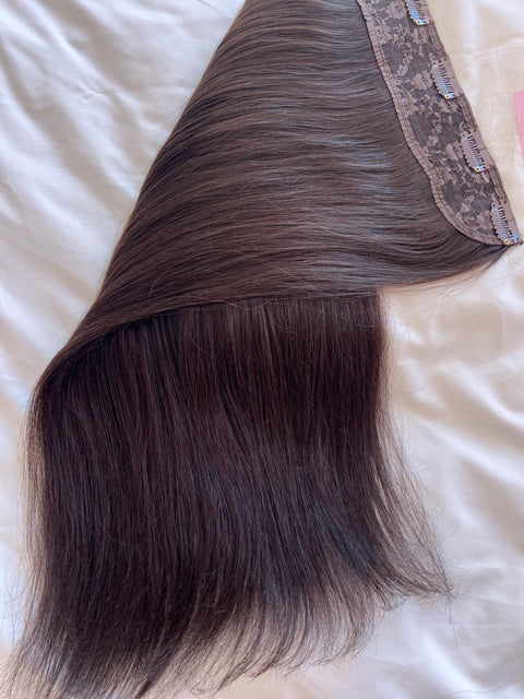 150g of 55cm 1 Clip in Extension Color: Dark Brown #1A