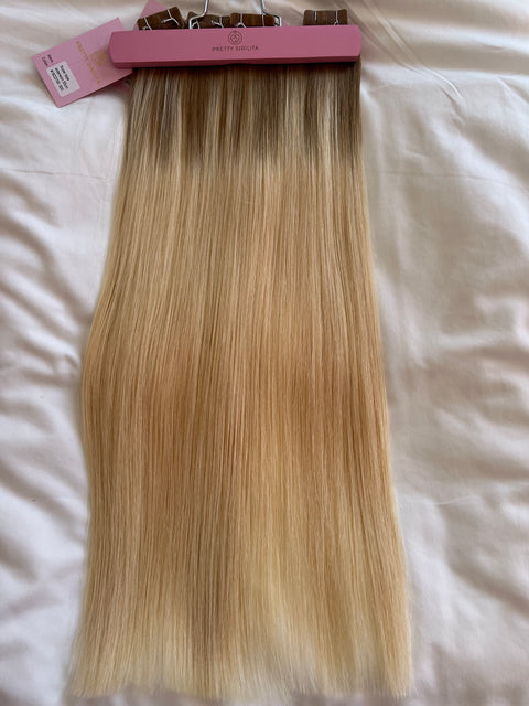 Tejp Extensions: 55cm 200g Färg: 18/22/T60 (ombre/shadow root)- SUPER DOUBLE DRAWN