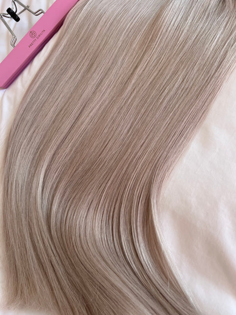 1 Clip in Extensions- 180gs ca 50cm -Color: Silver / SUPER DOUBLE DRAWN