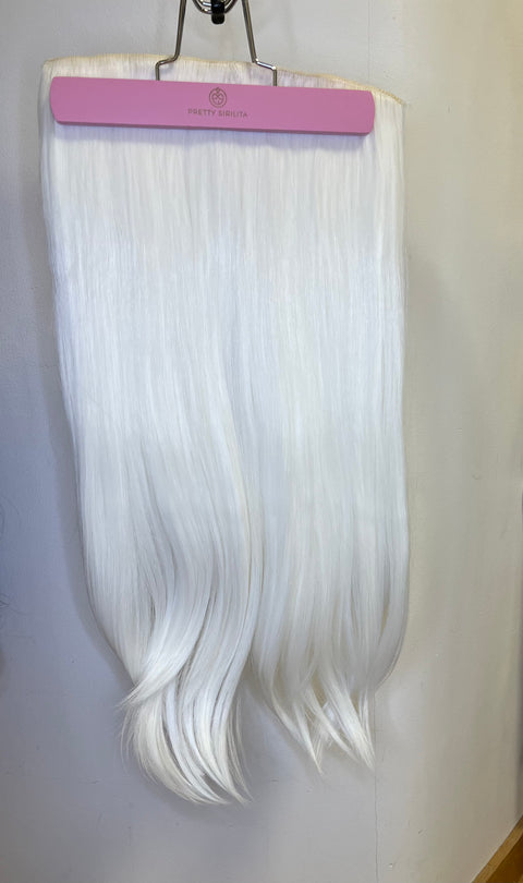 Bleach Blond-  Synthetic Hair Clip Extensions- Straight 60cm