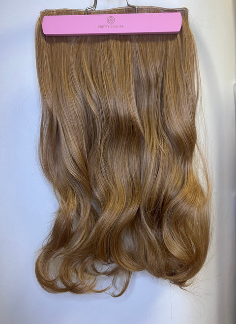 MELLOW BROWN- Synthetic Hair Clip Extensions- Beach Curl 60cm