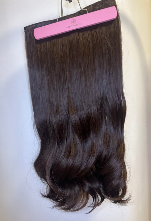 BROWN- Synthetic Hair Clip Extentions- Beach Curl 60cm -ENDAST 1 ST KVAR I LAGER