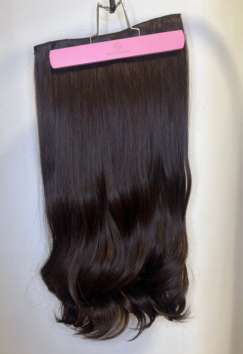 BROWN- Synthetic Hair Clip Extentions- Beach Curl 60cm -ENDAST 1 ST KVAR I LAGER